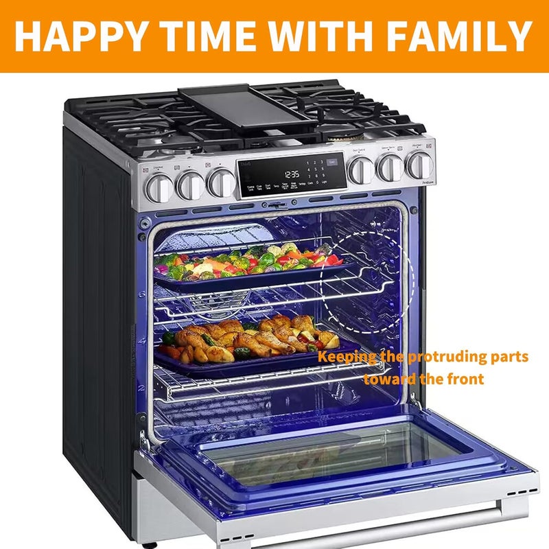 atgestore Upgraded MHL63411403 Oven Rack Replacement for LG Oven Parts 24.75 x 16 IN Range Oven Shelf LDG4313ST LREL6323S LG 304 Stainless Steel Stove Standard Oven Bake Rack Air Fryer Wire Shelf Accessories - Image 5